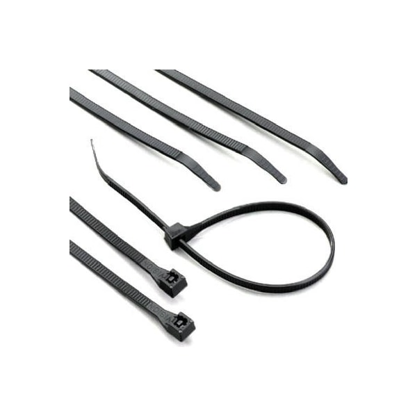 Ecm Industries Cable Tie, 4 in L, 13/16 in Max Bundle Dia., Black, Nylon 6/6, 18 lb Strength, 30 PK 45-104UVB - main